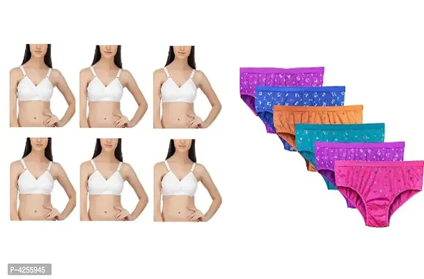 Women Trendy Bra & Panty Set Pack Of 6-thumb0