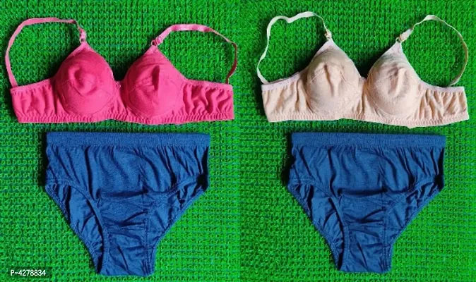 Women Trendy Bra  Panty Set Pack Of 2-thumb0
