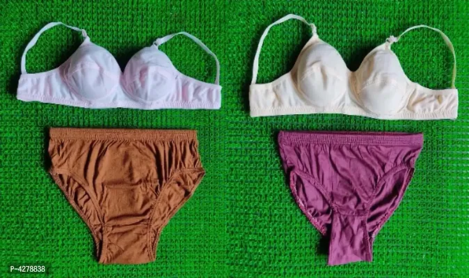 Women Trendy Bra  Panty Set Pack Of 2-thumb0