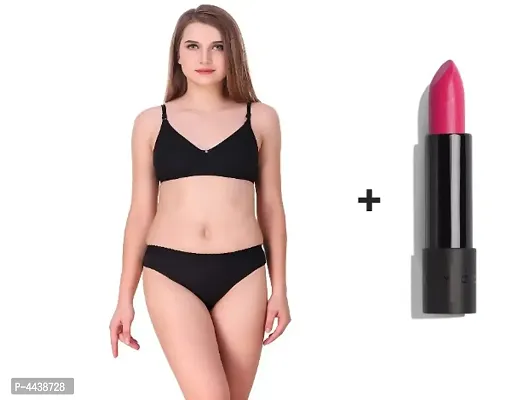 Women Trendy Lingerie Set With Pack Of 1 Lipstick-thumb0