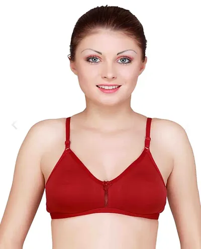 Buy Stylish Multicoloured Cotton Hosiery Solid Bras For Women Pack