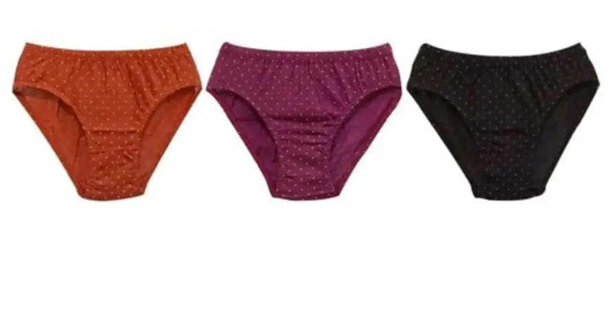 Multicolored Regular wear Cotton printed panties for women