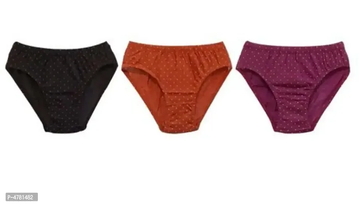 Women trendy printed panties pack of 3