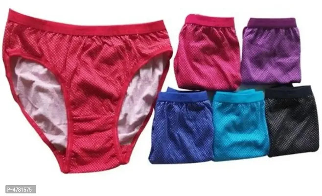 Women trendy printed panties pack of 6
