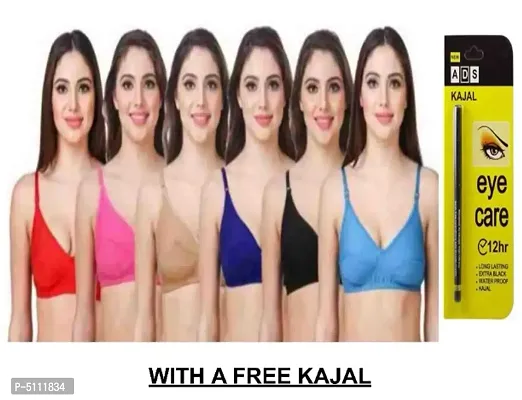 Women Full Coverage Magnet Bra pack of 6 With a Free Kajal-thumb0