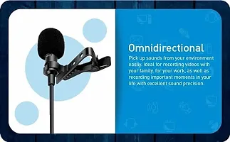Professional Collar Mic for YouTube Grade Lavalier Microphone Omnidirectional with Easy Clip On System shy; Perfect for Recording Voice/Interview/Video Conference/Podcast/i-Phone/Android-thumb3