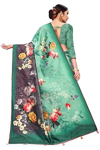 RK FASHIONS Green & Blue Women's SILK Saree With Blouse Piece-thumb3