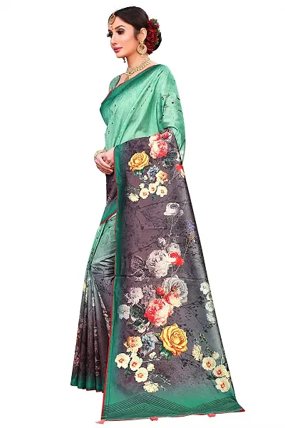 FANCYNINE & Women's SILK Saree With Blouse Piece