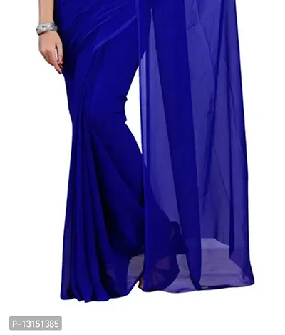 Rk Fashions8 Faux Georgette Saree With Blouse Piece (S2592S195_Blue_Free Size)-thumb3