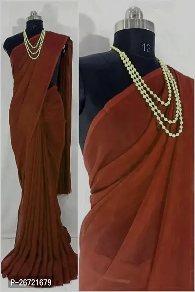 Beautiful Georgette Saree With Blouse Piece-thumb0