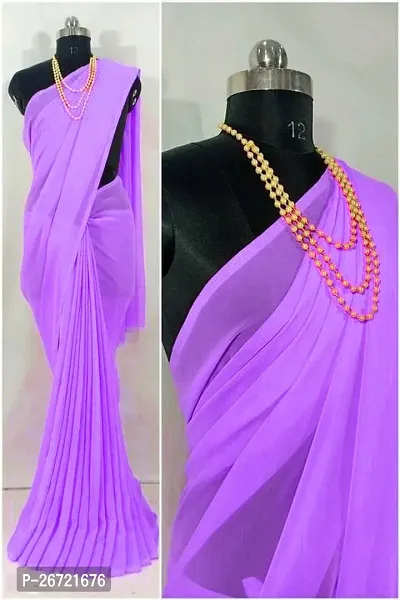 Beautiful Georgette Saree With Blouse Piece-thumb0