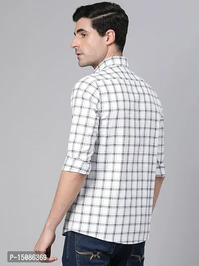 Men Slim Fit Printed Spread Collar Casual Shirt-thumb3