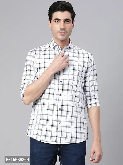 Men Slim Fit Printed Spread Collar Casual Shirt-thumb4