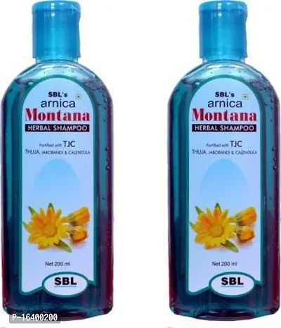 ARNICA MONTANA HERBAL SHAMPOO WITH THUJA,JABORANDI  CALENDULA(PACK OF TWO) Men  Women  (400 ml)