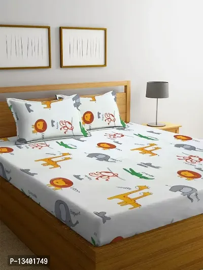 cartoon printed double bedsheet