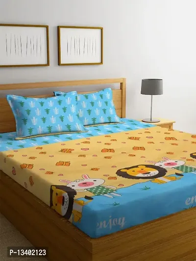 Classic Cotton Printed Double Bedsheet with Pillow Cover