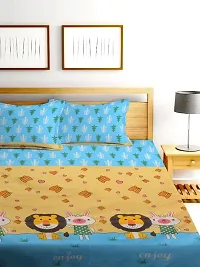 Classic Cotton Printed Double Bedsheet with Pillow Cover-thumb1