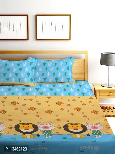 Classic Cotton Printed Double Bedsheet with Pillow Cover-thumb2