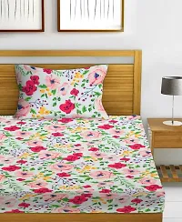 glace cotton single bedsheet with one pillow cover-thumb1