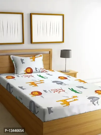 cotton single bedsheet with one pillow cover