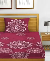 glace cotton single bedsheet with one pillow cover-thumb1