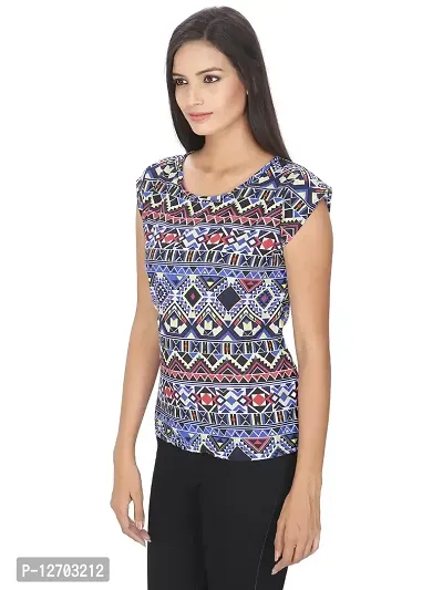 Aditii's Mantra Abstract Printed Polycrepe Women Top-thumb2