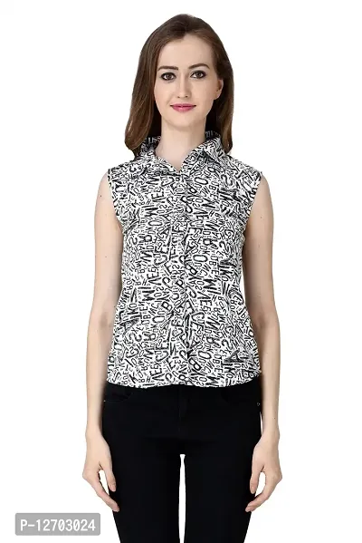 Aditii's Mantra ABCD Printed Black Shirt-thumb0