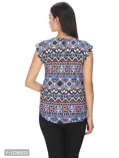 Aditii's Mantra Abstract Printed Polycrepe Women Top-thumb3