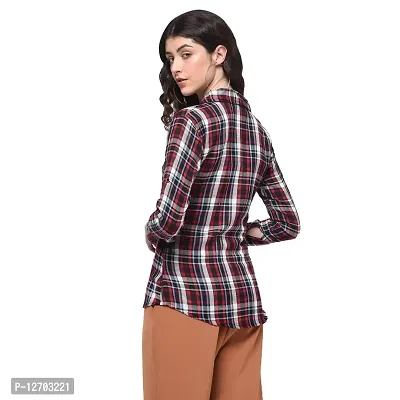 Aditii's Mantra Check Shirt for Women-thumb2