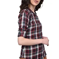 Aditii's Mantra Check Shirt for Women-thumb2