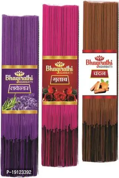 Combo 3 Lavender Fragnance Agarbatti, Rose, Chandan (100, Set Of 3)