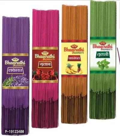 Lavender, Rose, Pineapple, Tulsi Fragnance Agarbatti (100, Set Of 4)