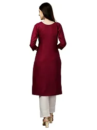 ARADHNA Women's Solid Cotton Straight Stitched Comfortable and Stylish Kurtis, Suitable (1004-0004)-thumb4