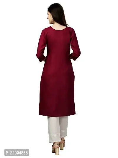 ARADHNA Women's Solid Cotton Straight Stitched Comfortable and Stylish Kurtis, Suitable (1004-0004)-thumb5