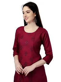 ARADHNA Women's Solid Cotton Straight Stitched Comfortable and Stylish Kurtis, Suitable (1004-0004)-thumb2