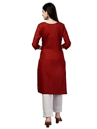 ARADHNA Women's Solid Cotton Straight Stitched Comfortable and Stylish Kurtis, Suitable (1003-0003)-thumb1