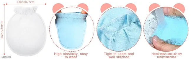 Neeba Newborn Babies Soft Cotton Hosiery Mittens Set Printed Gloves Combo for Baby Boys  Baby Girls (Unisex) (0-12 Months) (Pack of 2)-thumb4