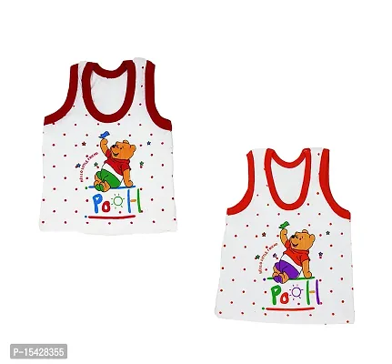 Neeba New Born Baby Boys Soft Cotton Printed Vest Inner Wear for Infants Vest Kids Toddler Baniyan Printed Vest Pack of 6-thumb0