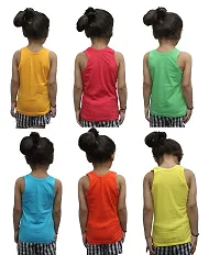 Northern Miles Multi-Coloured 100% Cotton Regular Fit Toddler Coloured Baniyan/Vest for Kids/Boys Pack of 6 (Colour/Print May Vary)-thumb1