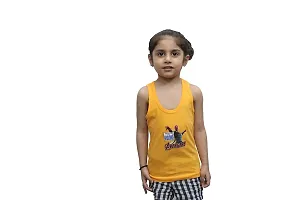 Tronaddis Multi-Coloured 100% Cotton Regular Fit Toddler Coloured Baniyan/Vest for Kids/Boys Pack of 6 (Colour/Print May Vary)-thumb2