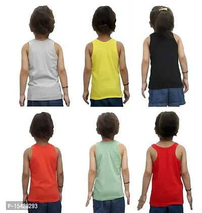 Neeba Boy's Regular Fit Vest (Pack of 6)-thumb2