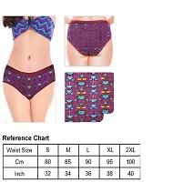 Neeba Multi-Coloured Women's Cotton Innerwear Hipster Panty/Briefs for Ladies (Pack of 4) (Colour May Vary)-thumb3