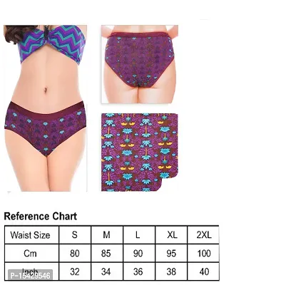 Neeba Multi-Coloured Women's Cotton Innerwear Hipster Panty/Briefs for Ladies (Pack of 4) (Colour May Vary)-thumb4