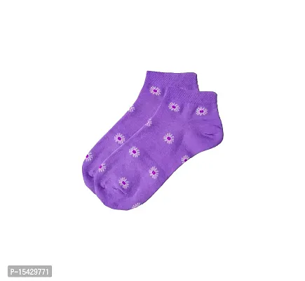 Neeba MultiColor Women's Cotton Ankle Length Sports Socks, Regular Wear Ankle Socks for Women, Girls Socks (Free Size, Pack of 3) (Assorted)-thumb2