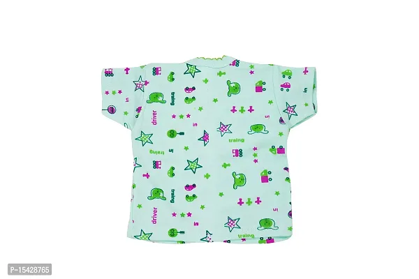 Neeba Half-Sleeve Front Open Cotton Vest/Jhabla/Tshirt for Newborn Baby Boys  Girls-thumb3