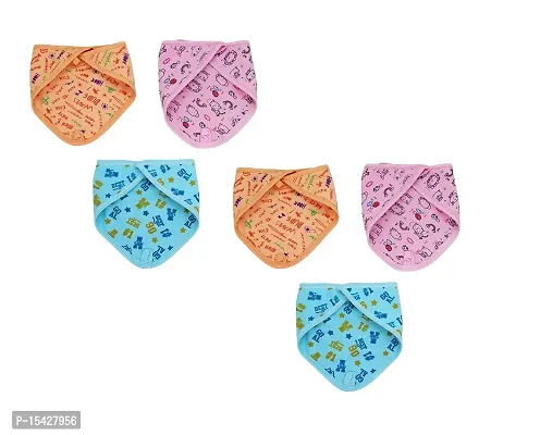 Neeba Multicolor Reusable Washable Nappies Cloth diaper Langot For newborn Babies Pack of 6-thumb0