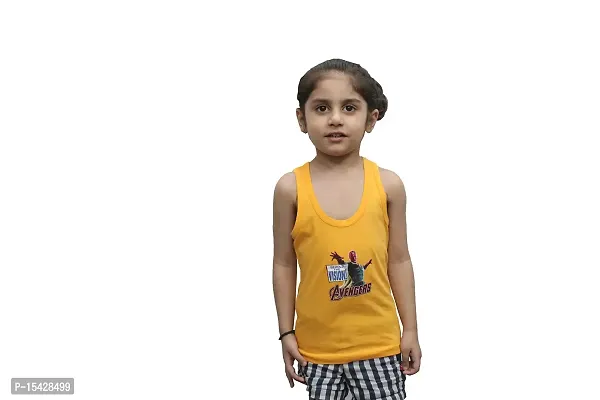 Northern Miles Multi-Coloured 100% Cotton Regular Fit Toddler Coloured Baniyan/Vest for Kids/Boys Pack of 6 (Colour/Print May Vary)-thumb3