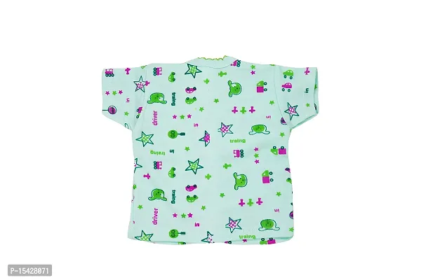 Neeba Half-Sleeve Front Open Cotton Vest/Jhabla/Tshirt for Newborn Baby Boys  Girls-thumb5