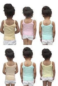 Neeba Girl's Super Combed Cotton Camisole (Pack of 6)-thumb2