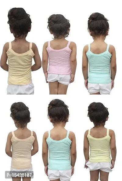 Neeba Girl's Super Combed Cotton Camisole (Pack of 6)-thumb3